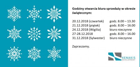 Godziny otwarcia w okresie świątecznym